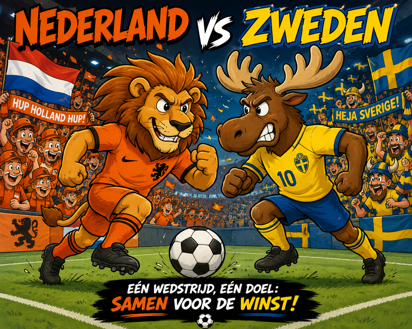 Nederland - Zweden op 20/6 bij TOB