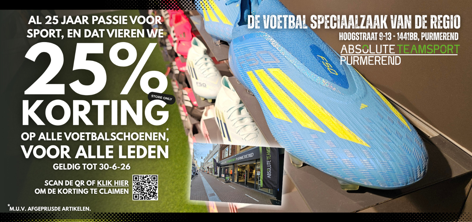 Partner Absolute Teamsport viert jubileum met korting